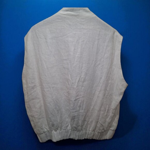 ZARA 100% Linen White Vest Jacket – Size M-L – NWT Originally $119 - Picture 2 of 6